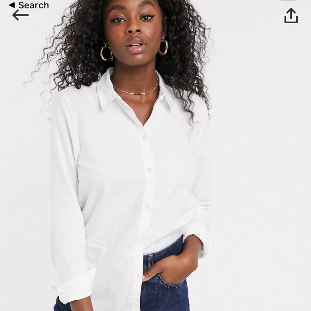 PIECES by Asos Oxford shirt in White